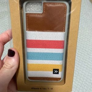Thread iPhone 6, 6s, 7, 8 case w/ card holder